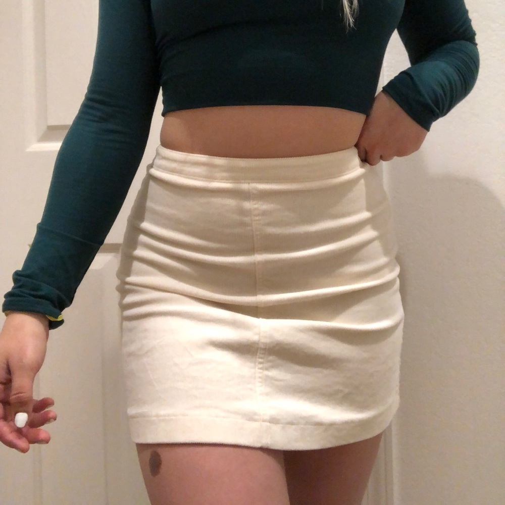 Corduroy mini skirt